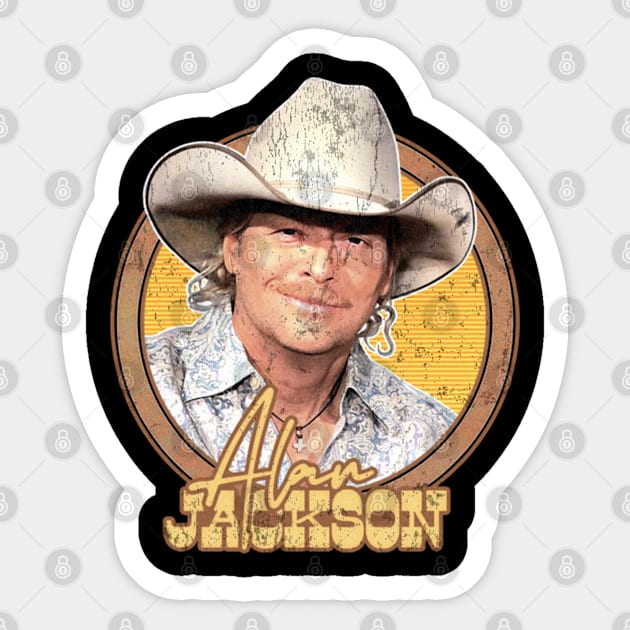 Smooth as Tennessee Whiskey Alan Jackson Edition Sticker by Iron Astronaut